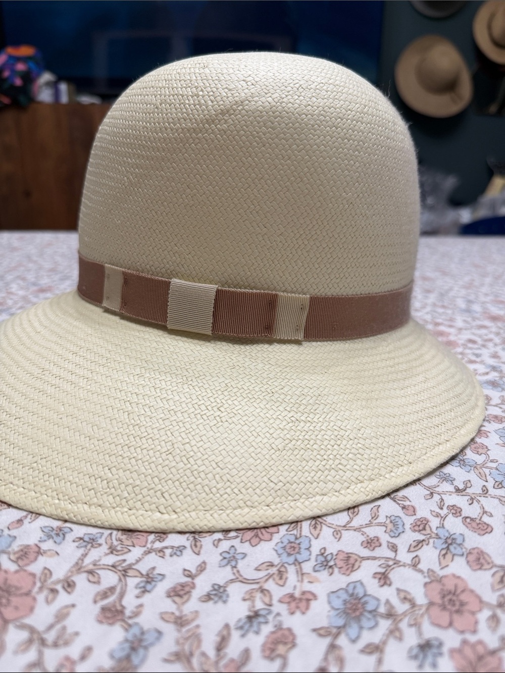 Goorin Bros “Kiki” Cream Straw Sun Hat with Brown Ribbon Accent NWT